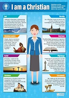 I am a Christian | Religious Education Posters | Gloss Paper measuring 850mm x 594mm (A1) | Religious Studies Charts for the Classroom | Education Charts by Daydream Education