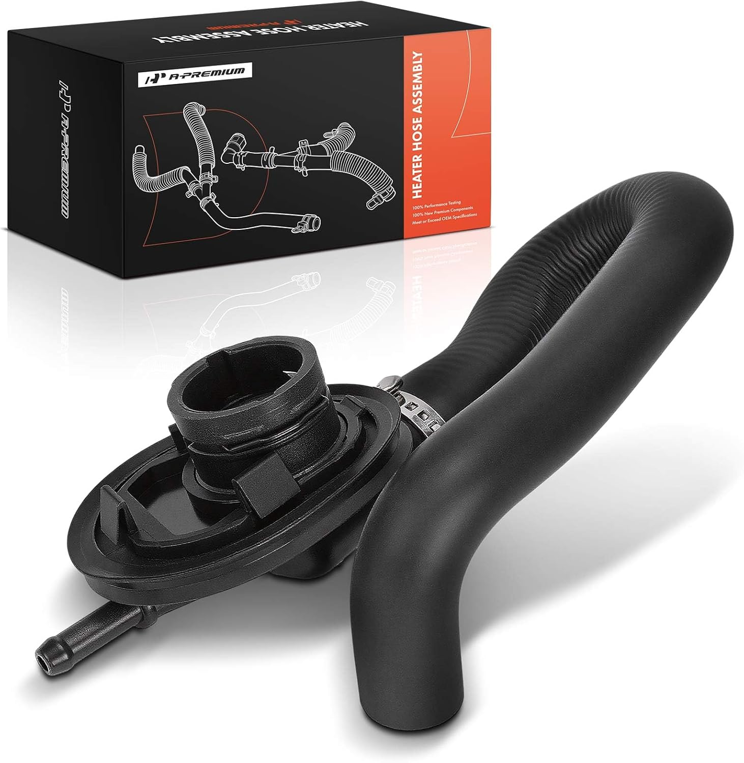 A-Premium HVAC Heater Hose Pipe Line Assembly with Clamp Compatible with Mercedes-Benz C250 2012-2015, C300 2008-2014, C350 2008-2015, C63 AMG 2008-2015, E350 2010-2014, E400, E550, GLK250, GLK350