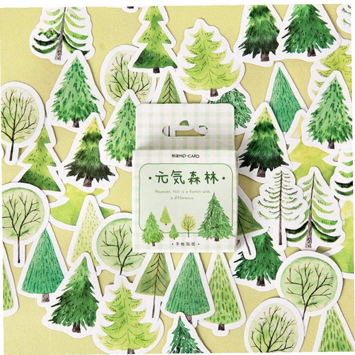 Amoyer Green Forest Series Kawaii Cute Sticker Custom Stickers Diary Stationery Flakes Scrapbook Decorative Stickers