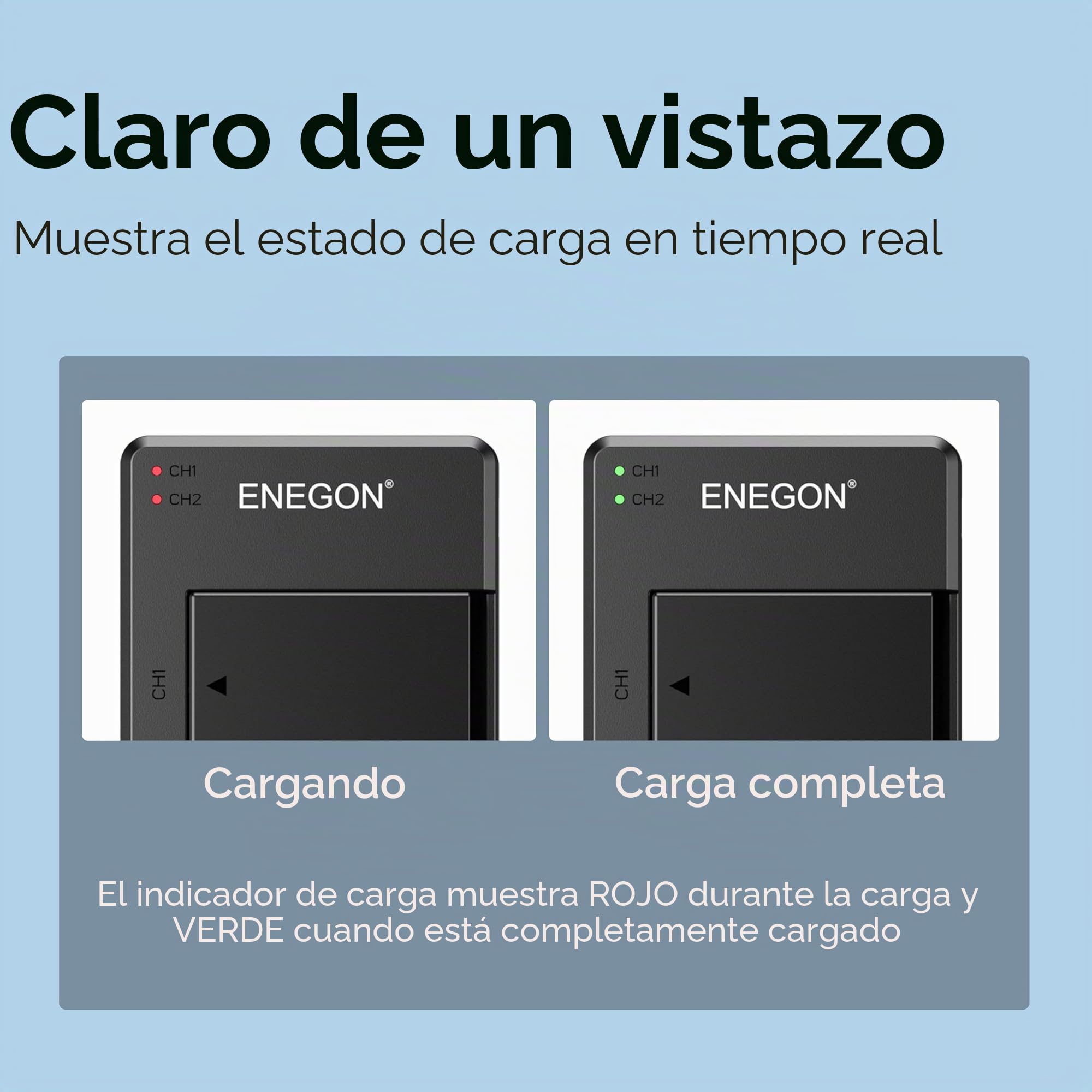 ENEGON Pack de 2 baterías LP-E17 para cámara con Cargador para Canon EOS R10, R8, RP, R50, R100, EOS 200D 77D 750D 760D 800D 8000D, M3, M5, M6, Rebel SL2, T6i, T6s, T7i