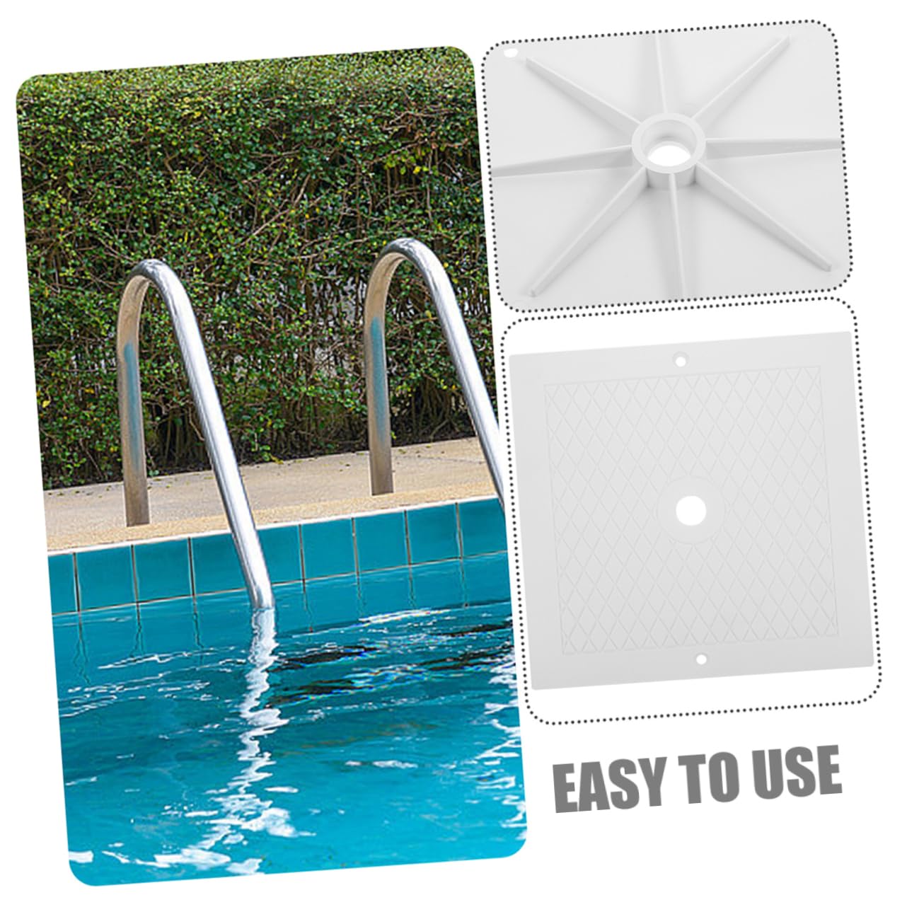 2 Piezas Cubierta de Skimmer para Piscina Repuesto de Tapa de Skimmer de Accesorio de Seguridad para de Paquete