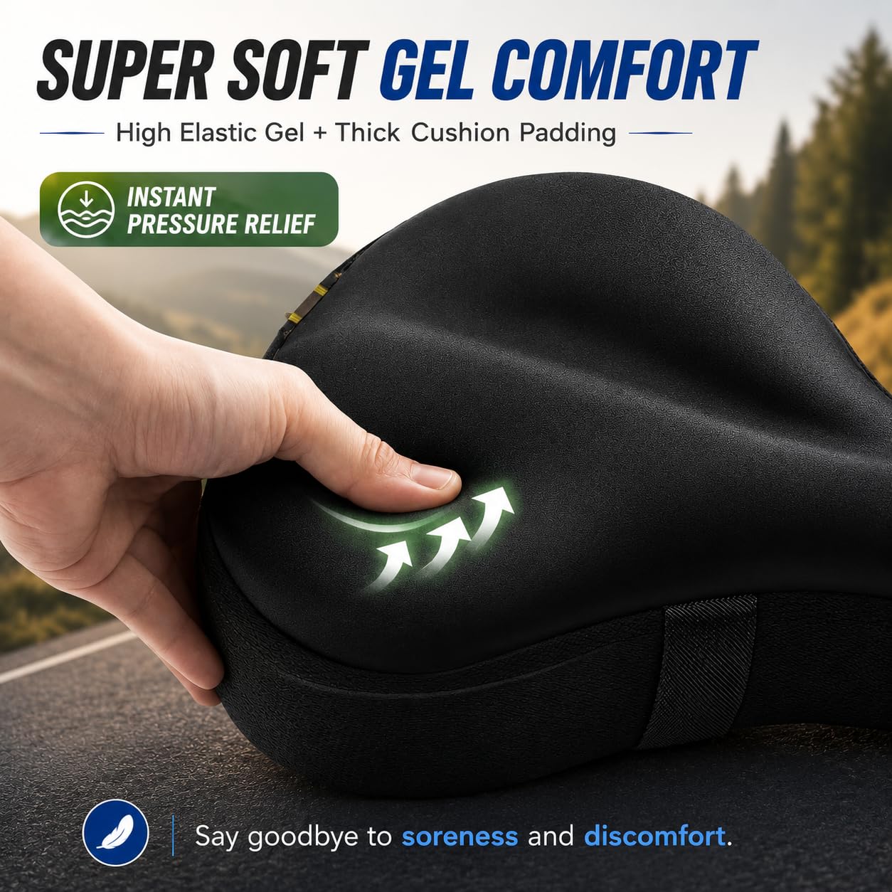 Comfortable Bike Seat Cover - PulGos Gel Cushion -7
