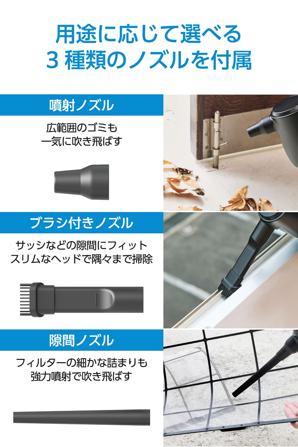 Amazon.co.jp: エレコム 日本メーカー 電動エアダスター AC電源 強力 2