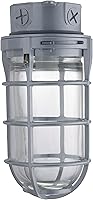 Lithonia Lighting VC150I M12 Jelly Jar Vapor Tight Light - 150W Industrial Ceiling/Wall Fixture, Wet Rated Indoor/Outdoor, Grey