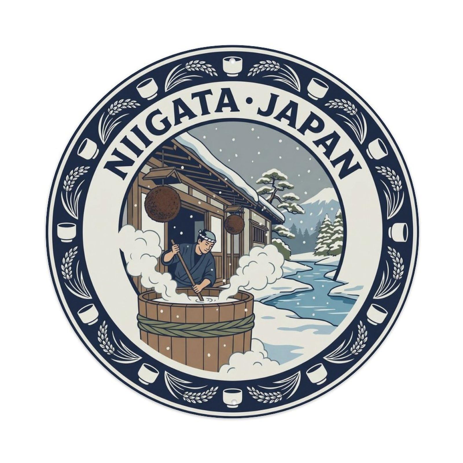 Niigata Rice Craft Food Heritage Culture Metal Tin Sign
