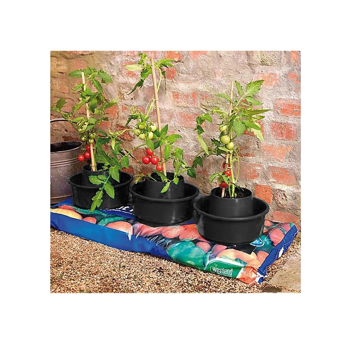 Gardening Naturally Grow Pot Black (Pack Of 3) from B&Q