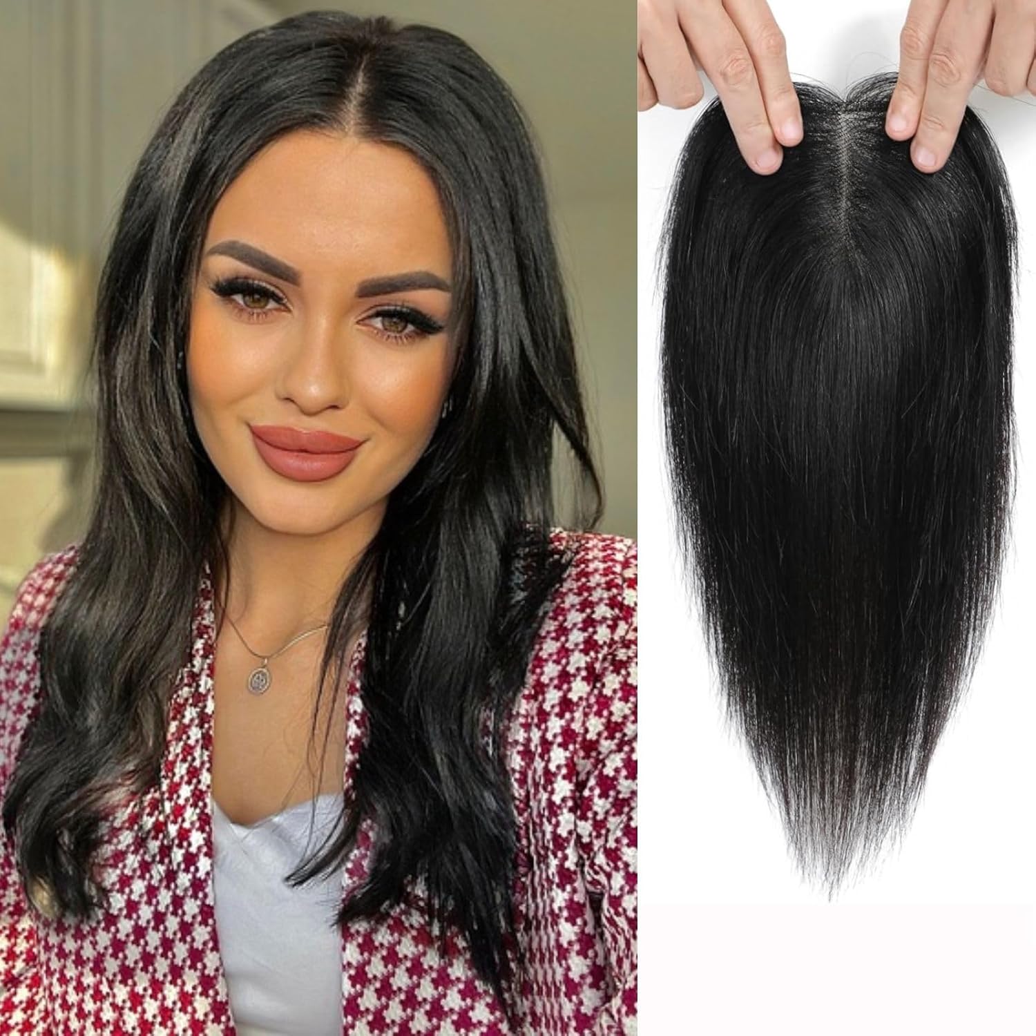 GULALUUK Hair Toppers for Thinning Hair Women Real Hair Hair Topper