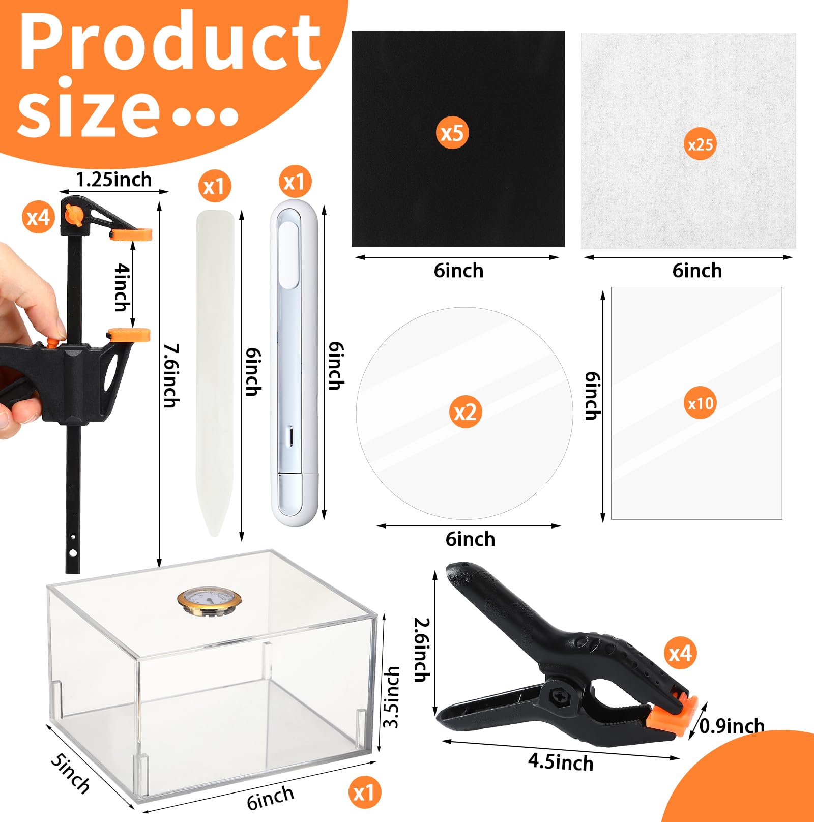 Grinsvalley Kit per la pulizia delle carte commerciali con 1 scatola idratante, 2 fogli acrilici, 8 morsetti in plastica, 5 tamponi, 1 cartella per ossa, 1 penna termica, 10 fogli di plastica, 25