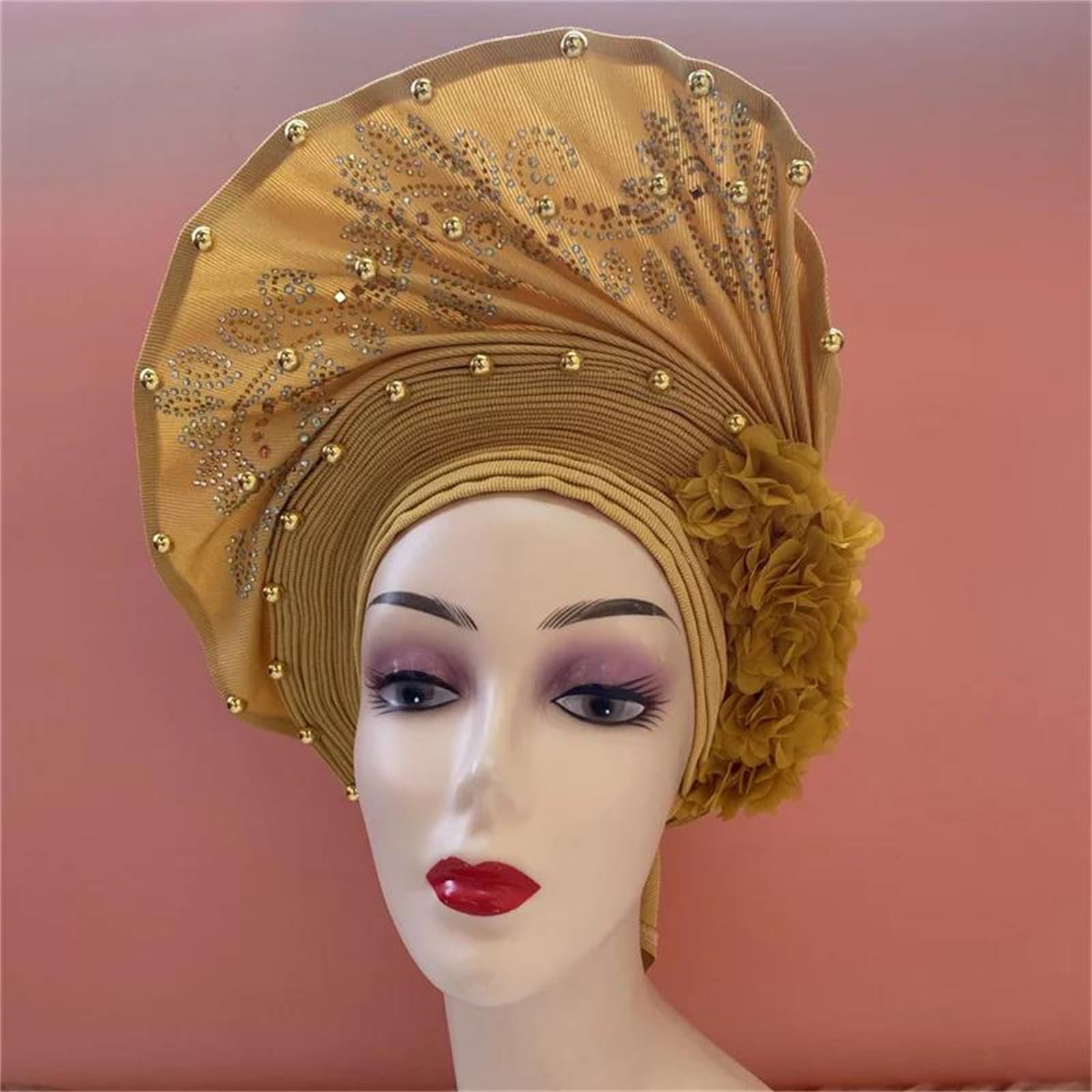Turbante de lentejuelas para mujer, turbante para mujer, turbante africano