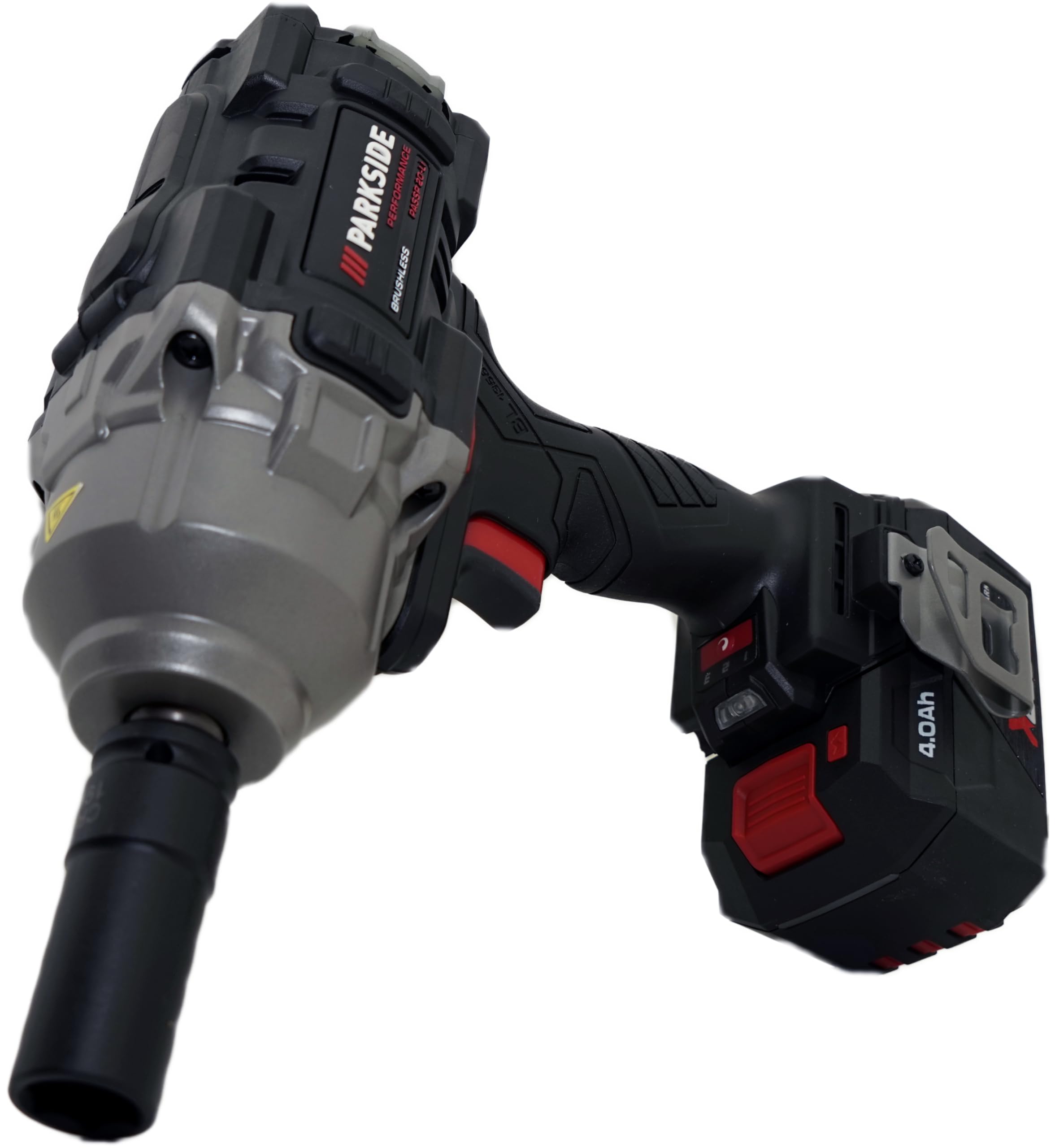 HEADNMORE PARKSIDE PERFORMANCE 20 V 1356 Nm 1/2" Atornillador de impacto con batería de 4 Ah y cargador – X 20 V Team (calcetines de trabajo)