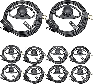 HYS Earpiece For Motorola Radio RDM2070d RMU2080 CLS1110 CP200, G Shape