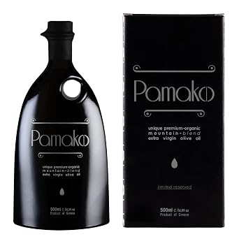 Pamako Olive Oil - High Polyphenolic Extra Virgin Olive Oil 1474 mg/kg Polyphenols - Organic - 500ml - Blend - Cold Extraction - Only 1 Tbsp/Day - From Crete