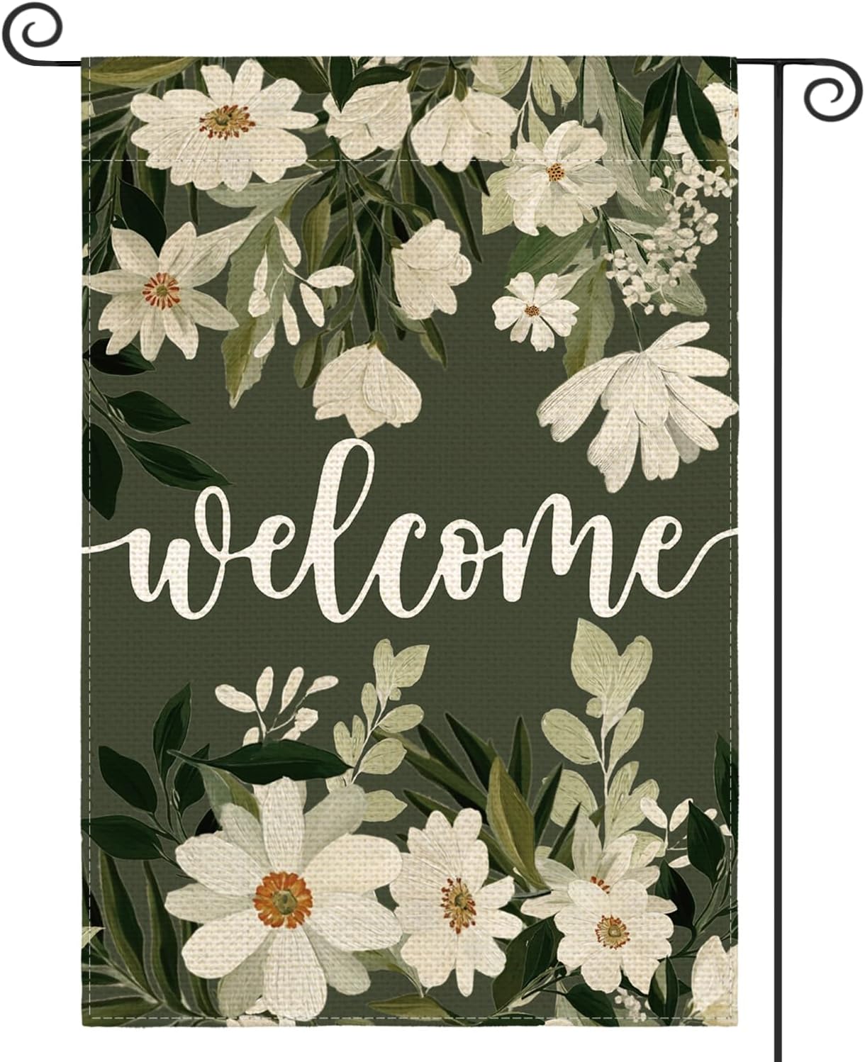 AVOIN colorlife Daisy Spring Flowers Garden Flag 12x18 Inch Double Sided Outside, Seasonal Floral Welcome Yard Outdoor Flag