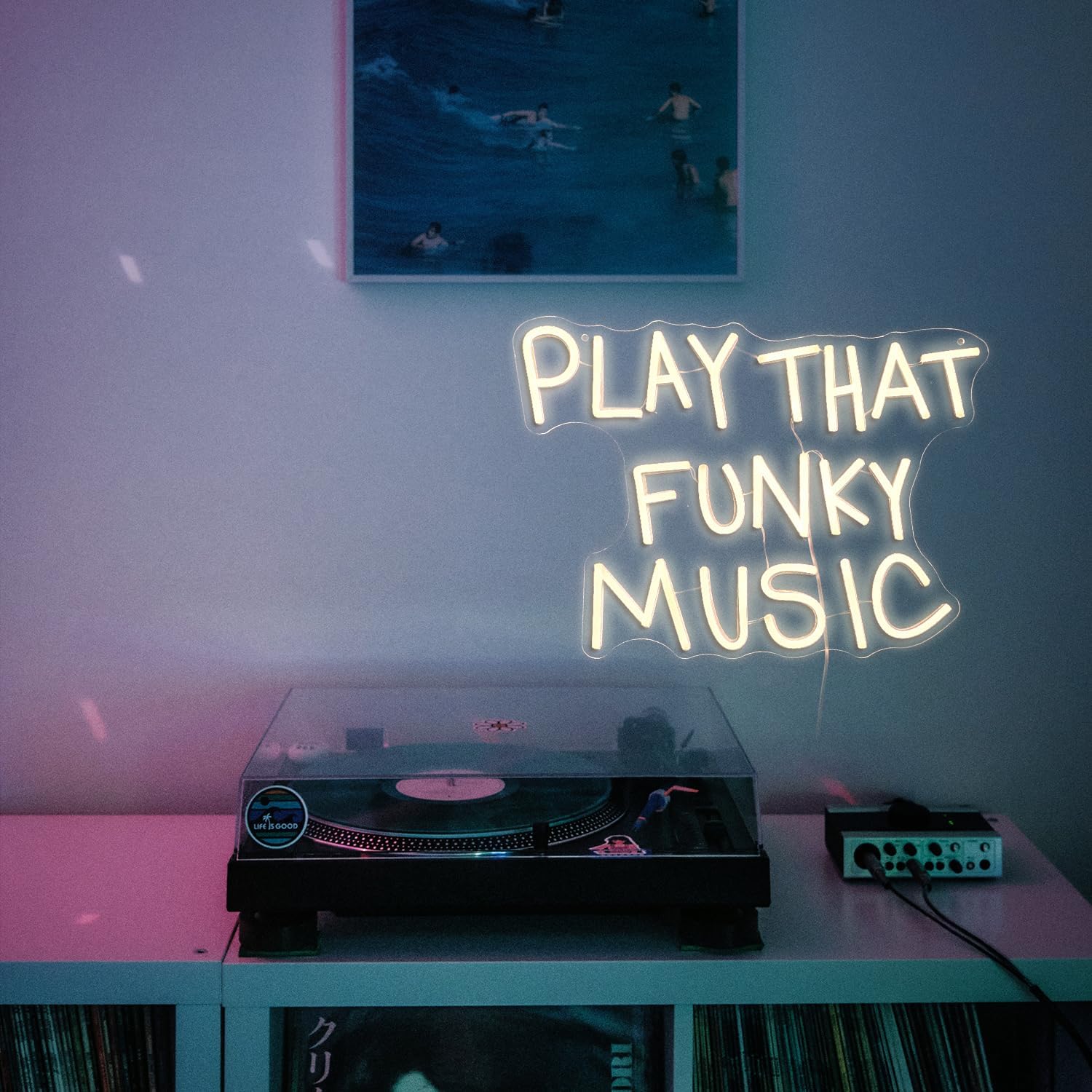 Play That Funky Music Neon Sign Dimmable Switch USB Powered Warm White Letters Neon Light Up Sign for Wall Decor Music Led Neon Light for Concert Karaoke Bar Club Record Store Party - Image 6