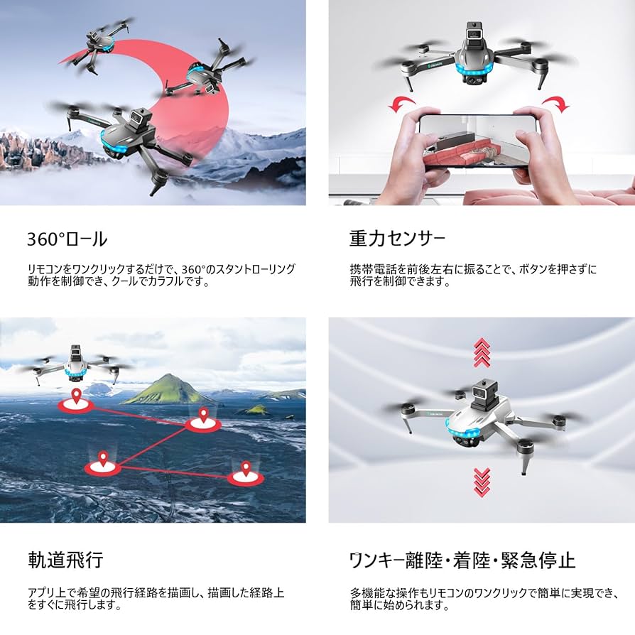 Amazon.co.jp: S138 ドローン カメラ付き 4K HD ESCカメラ 90