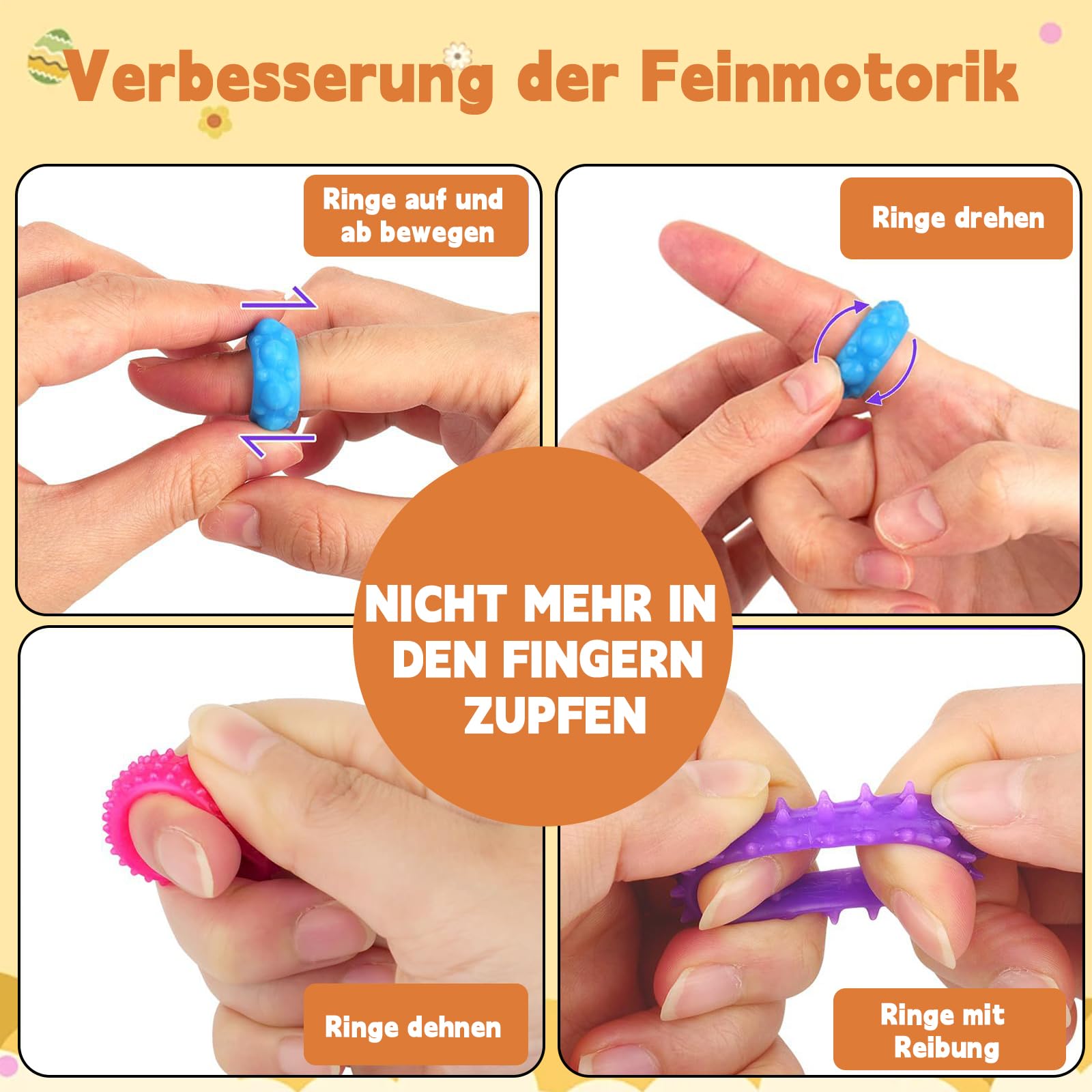 12 stuks fidget-speelgoed, sensorische stenen, antistress fidget