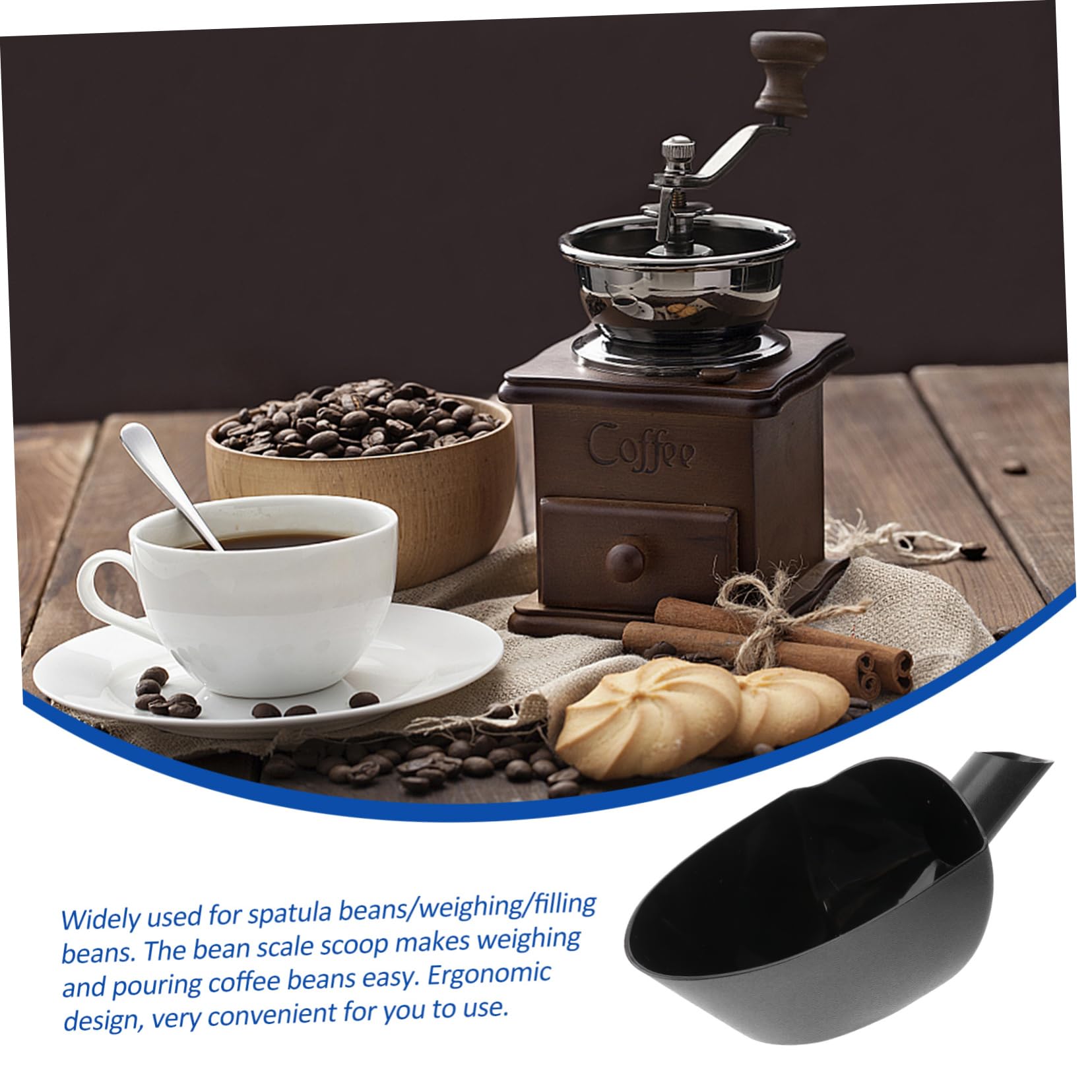 TOPBATHY 2 Piezas Pala De Comida Alimento Pala De Palomitas De Maíz El Grano De Café Pala Multifuncional Cucharada De Harina Cucharada De Granos De Café Tostador De Café Alta Capacidad