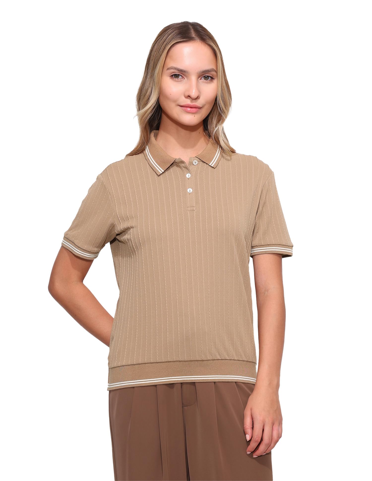 Relaxed fit Textured Polo Shirt-image-19