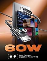 Vista 3 de LISEN Cable USB C a USB C, paquete de 5 [3.3/3.3/6.6/6.6/10 pies] para iPhone 17, cable C a C de carga rápida para iPad, iPhone 16 15 Pro Max