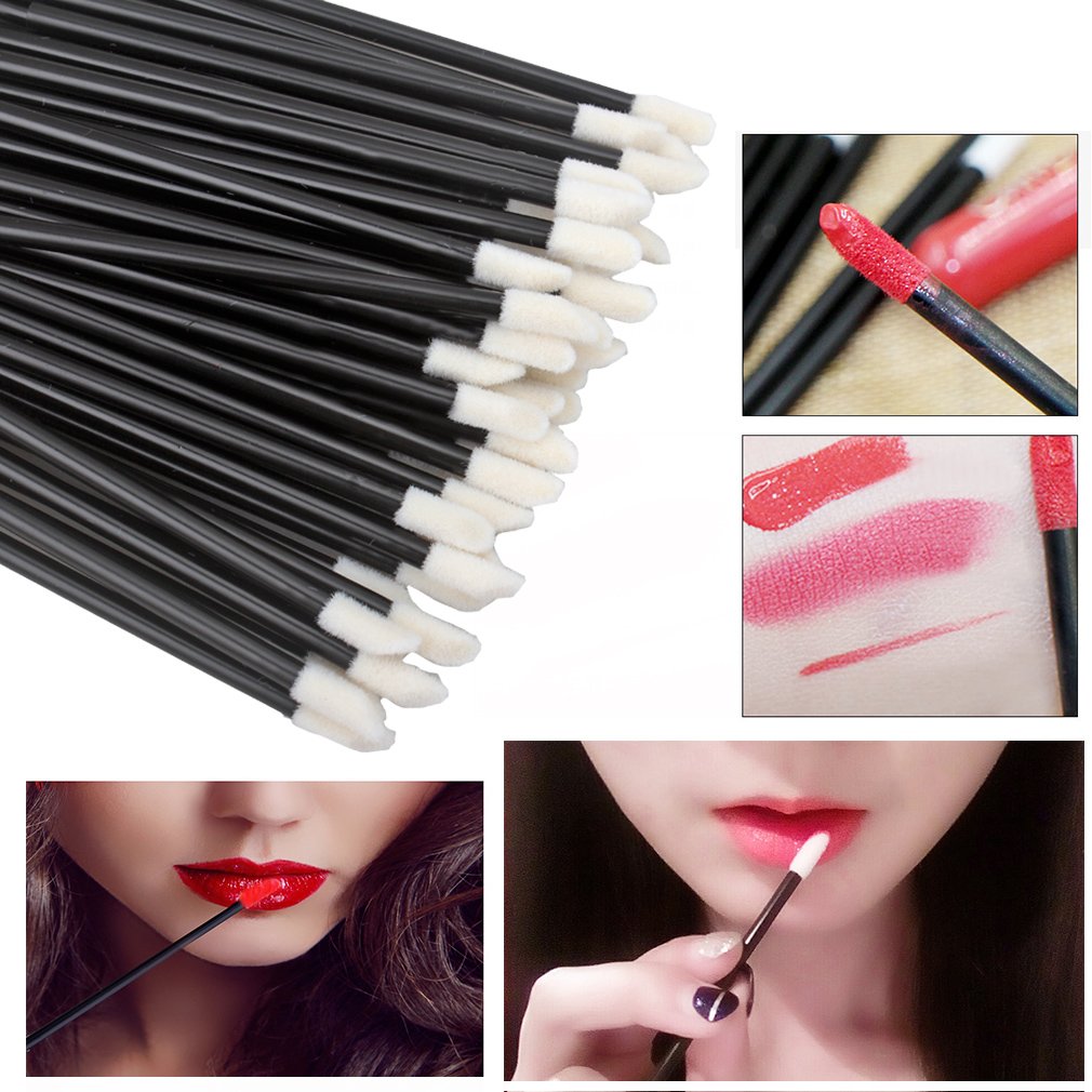 Jaciya 200Pcs Disposable Lip Brushes Eyelash Brushes Dual Sided Eyeshadow Brushes Eyeliner Brushes Makeup Brush Applicator Tool