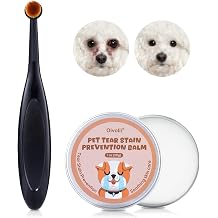 Pet Tear Stain Remover Balm with Pro Powder Brush,Eye Care for Dogs and Cats, Natural Safe Repel Tears,Gently Cleanses Effective & Non-Irritating,30g