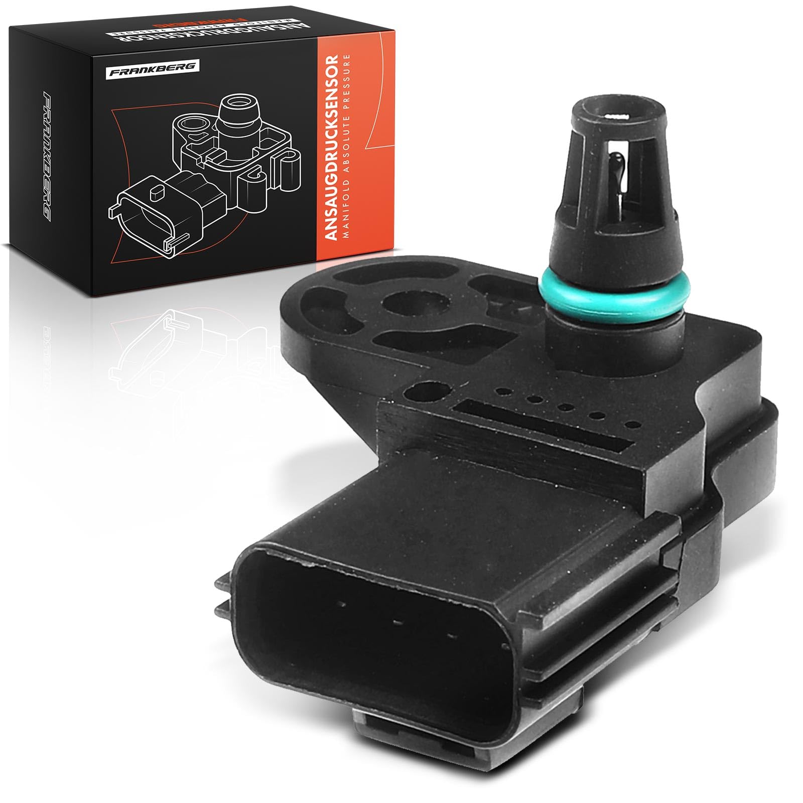 Frankberg Capteur de pression du collecteur d'admission 6C11-9F479-AB | Compatible avec: Boîte de jonction, Boîte de transit FA, Jumper Bus, Ducato Van 250, Boxer plateau/châssis