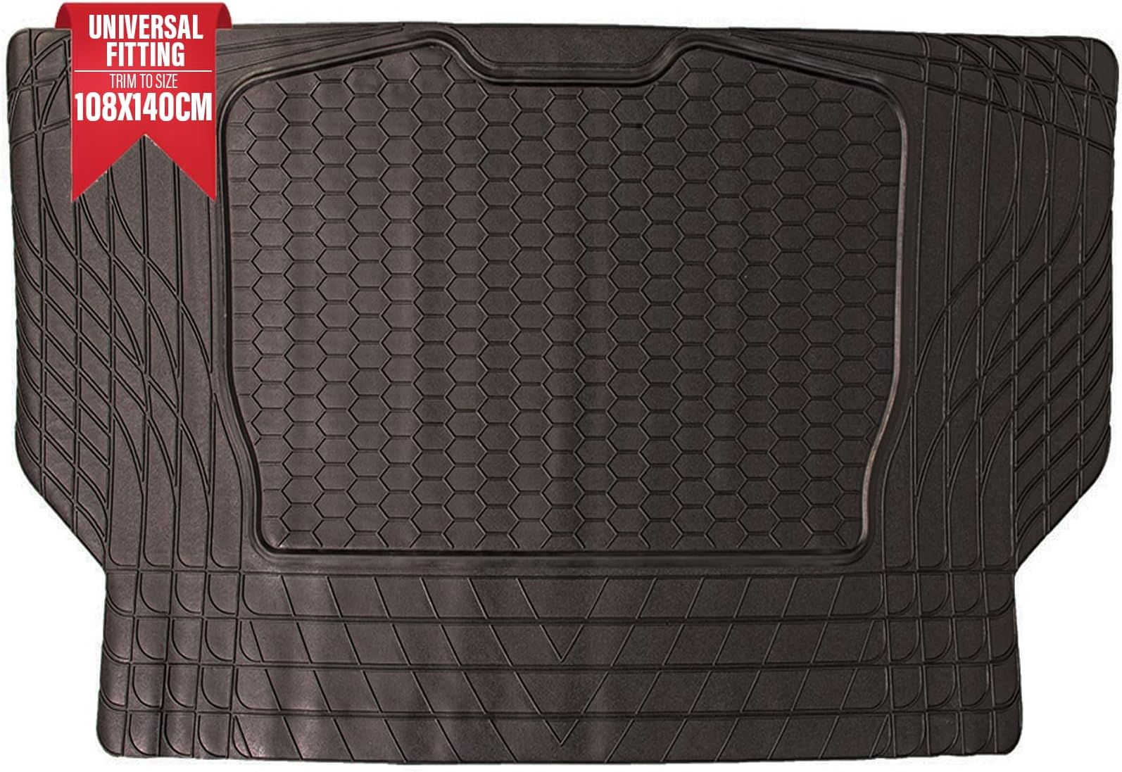 Xtremeauto Extra Large Rubber Boot Liner - XL Car Boot Protector Mat Universal Protector Heavy Duty Car Boot Mats Saloon Estate Sportsback XL Rubber Boot Cover Liners 108cm x 140cm