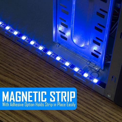 Vista 23 de Kingwin Tira de luces LED RGB de 17 pies. Kit de tira de luz SMD 5050 ultra brillante con control remoto, alimentado por USB, compatible