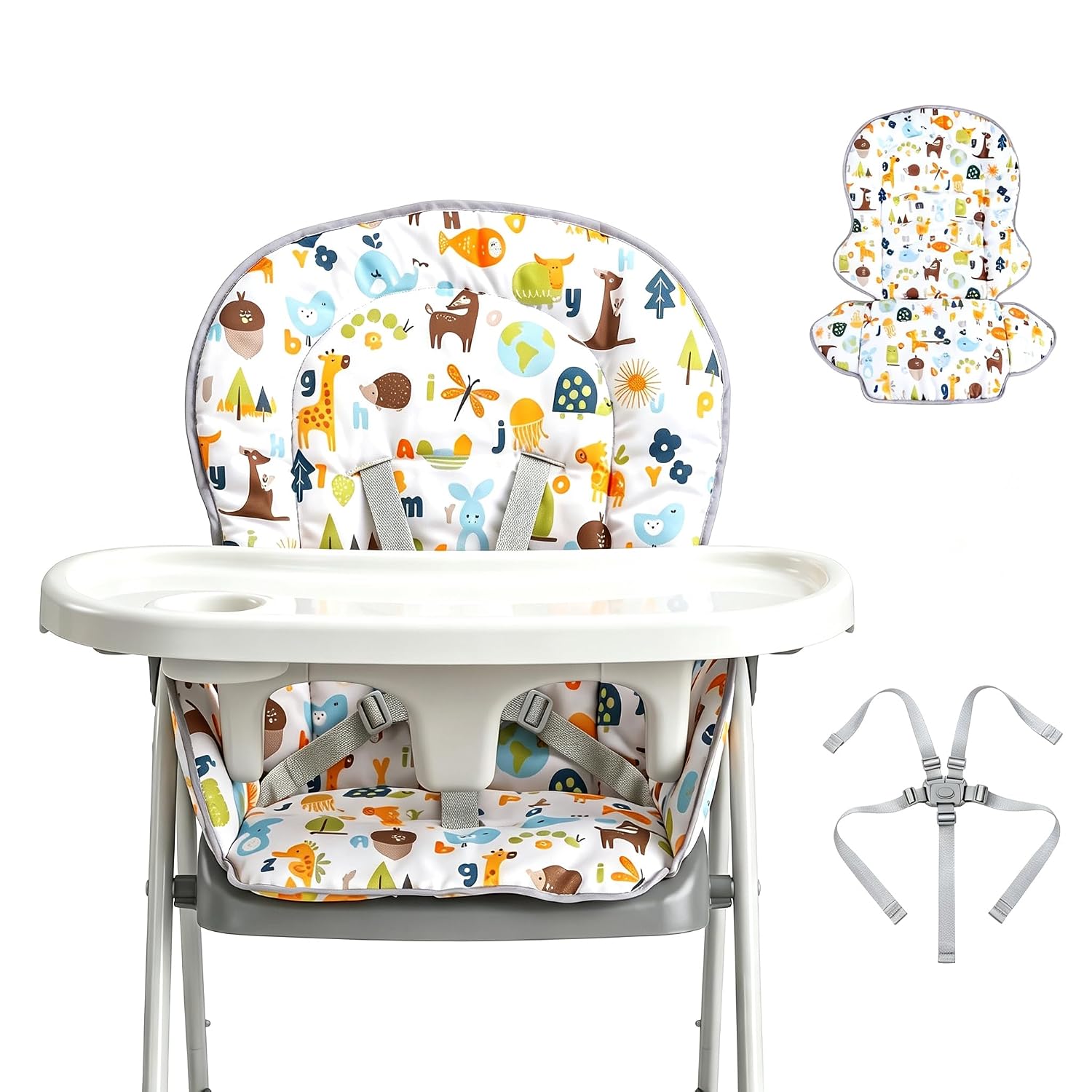 High Chair Cover Replacement Fit for Graco Evenflo with High Chair Straps