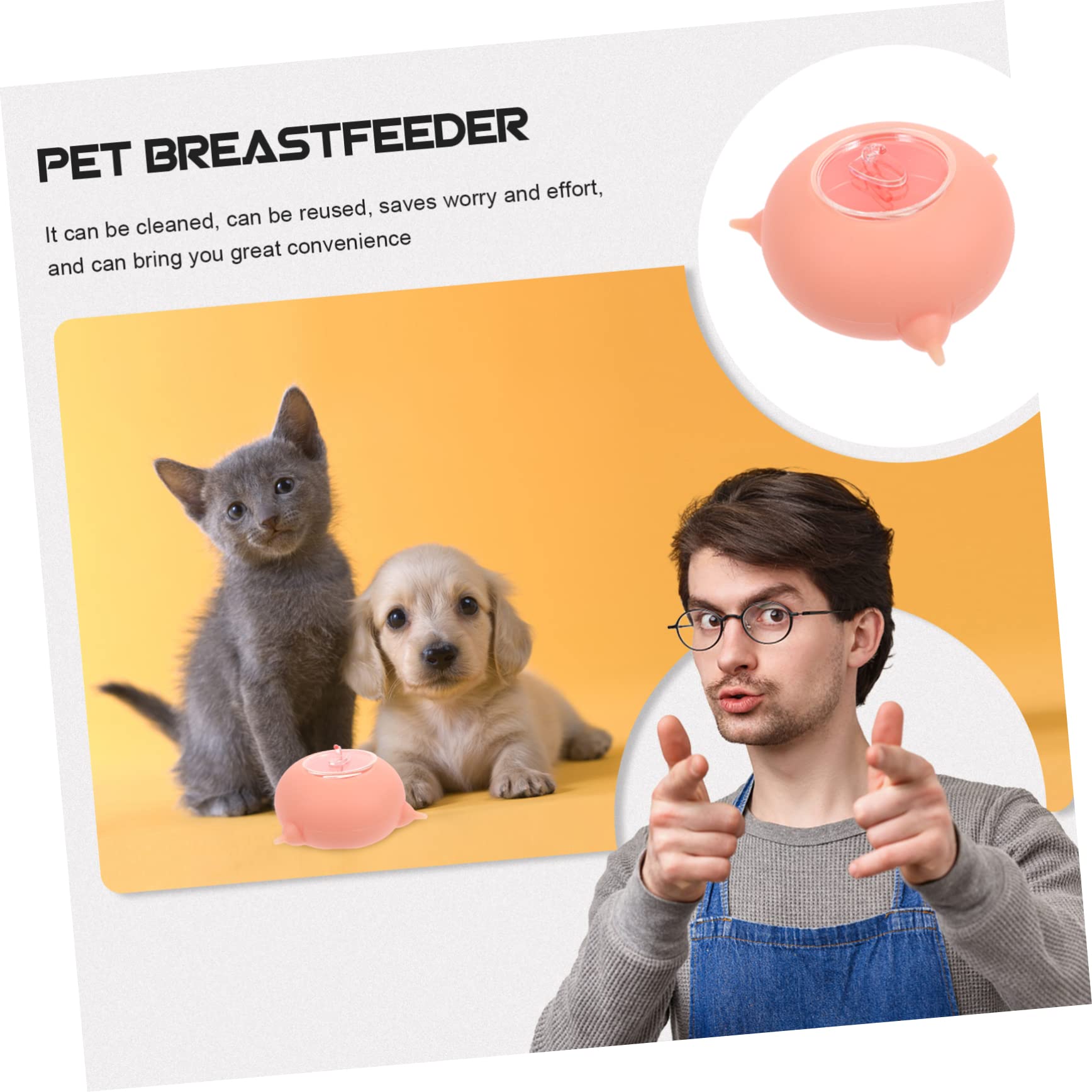 SUPVOX Amamantador para Cachorros Alimentación para Mascotas Pequeñas Herramienta De Alimentación para Cachorros Herramienta De Alimentación para Gatitos Soporte para Leche