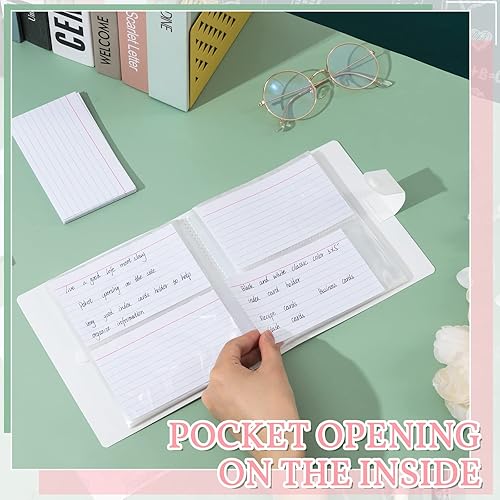 Miniatura 5 de 2 unidades de tarjetas de índice de plástico transparente, organizador de tarjetas de índice, organizador de tarjetas de índice con divisor para