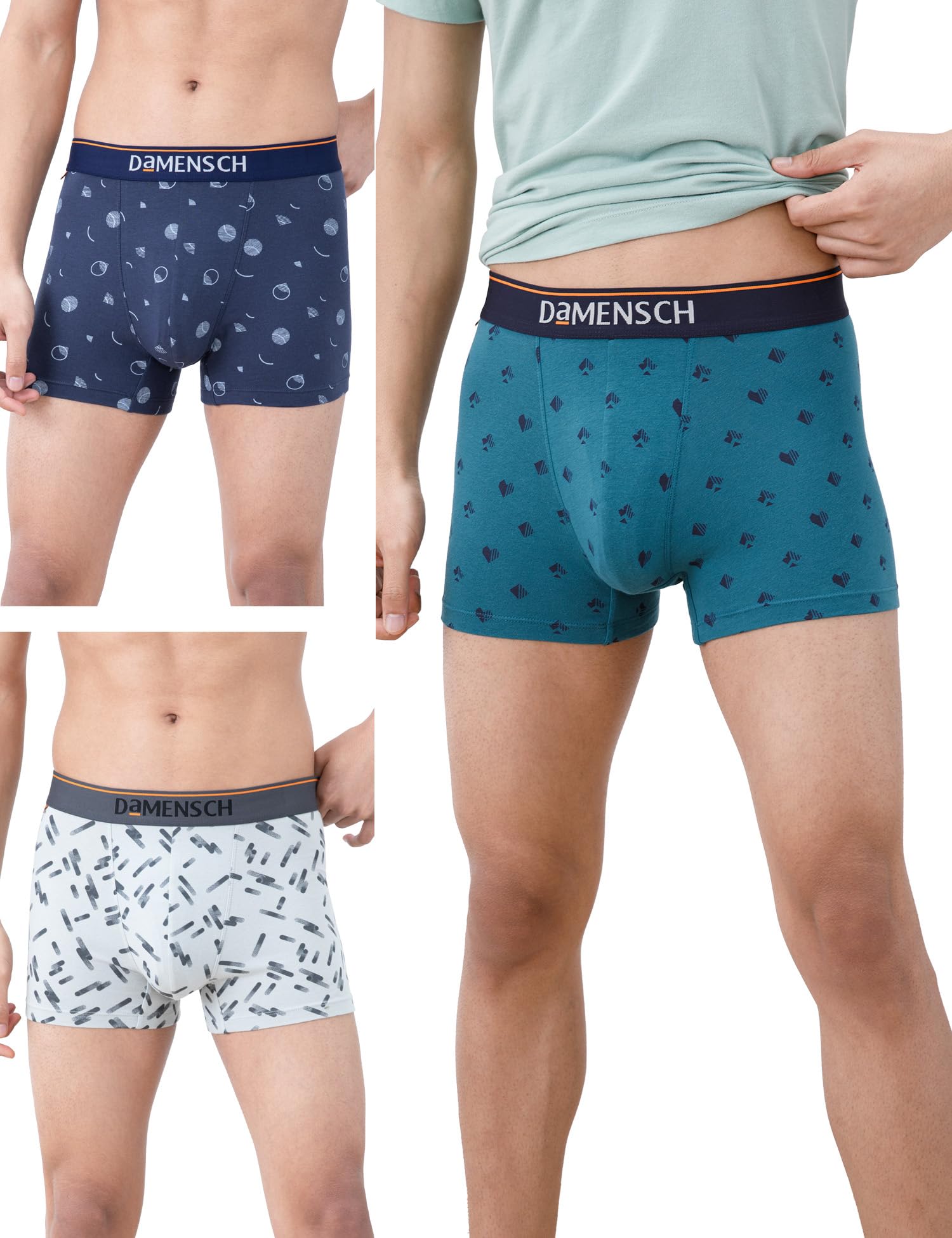DAMENSCH Mens Deo-Cotton Printed Group 11 Underwear (pack of 3)