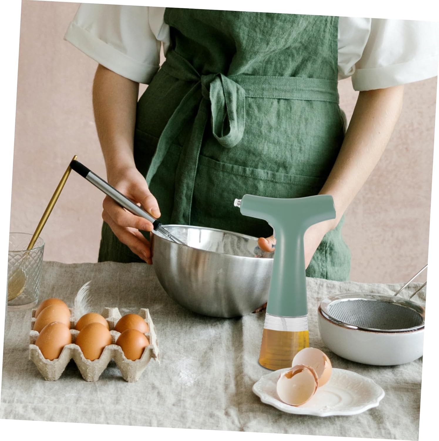 Electric Oil Sprayer Dispenser Practical Kitchen Oil Container for Cooking Bbq and Vinegar Capacity for