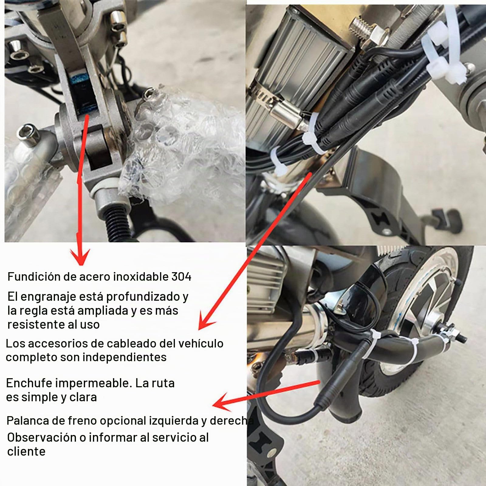 Accesorio para silla de ruedas para bicicleta de mano eléctrica, dispositivo de tracción para silla de ruedas de 500 W, 3 Velocidades,Con Luz Delantera, BateríA De 48 V 17 Ah, Alcance 70 Km,A