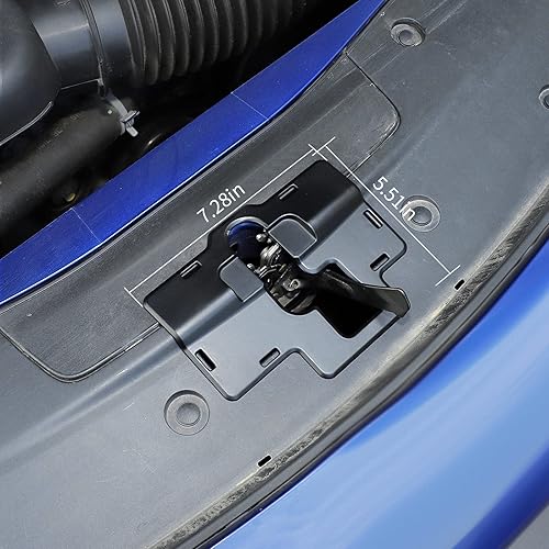 Vista 5 de JWWY Cubierta de protección de bloqueo de motor Negro para Dodge Charge Accesorios 2009-2021 ABS Negro 1 unidad