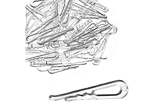 300pcs Transparent Plastic Alligator Clip 38mm Shirt Fixing Packing Clip U Shape...