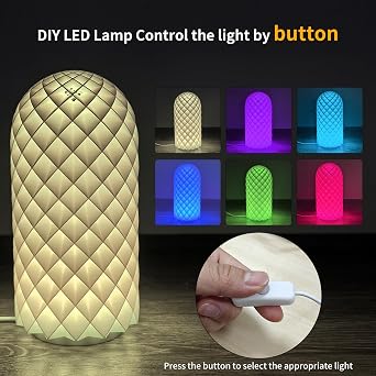 3D Printer Part Craetive DIY LED Lamp Kit(Button-Control): Only Hardware Accessories - Multicolour Energy-efficient Custom Lighting Project for Nightlight Models