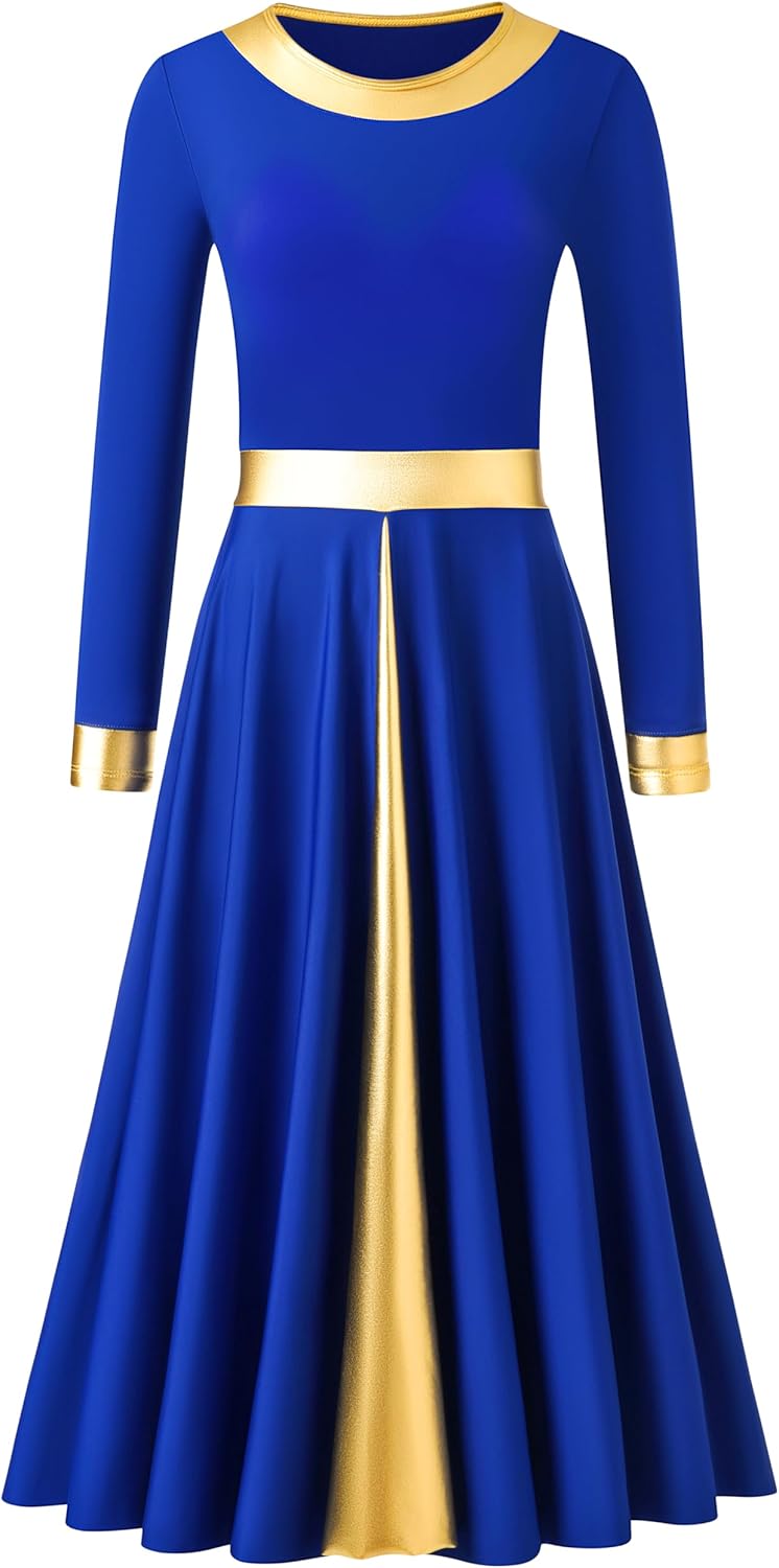 Praise Dance Dress for Women Liturgical Long Dress Worship Dancewear Fit Full Length Church Costume