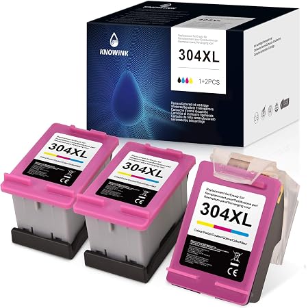 KNOWINK 304XL Compatible con Cartucho de Tinta HP 304 304XL para Impresora HP  Envy 5020 5030 5032 HP DeskJet 3720 3730 3732 3752 3755 3758 3760 (3  Colores) : Amazon.es: Informática