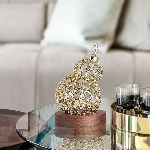 Miniatura 7 de SHUTING2020 Chino Feng Shui Escultura Chino Buena Suerte Calabaza para la Riqueza Figura Coleccionable Calabaza Decoración del Hogar, Aleación