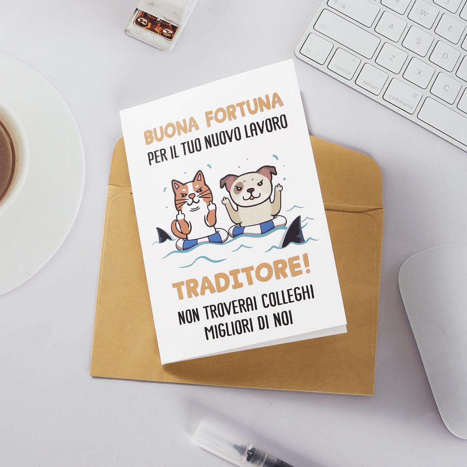 Biglietto Addio Collega Buona Fortuna Abschiedskarte 'Ci Mancherai Tanto  Così' - Lustige Karte Für Kollegen Zum Abschied Central 23 Biglietto Addio  Per Collega Trasferimento, image size:1600x1600