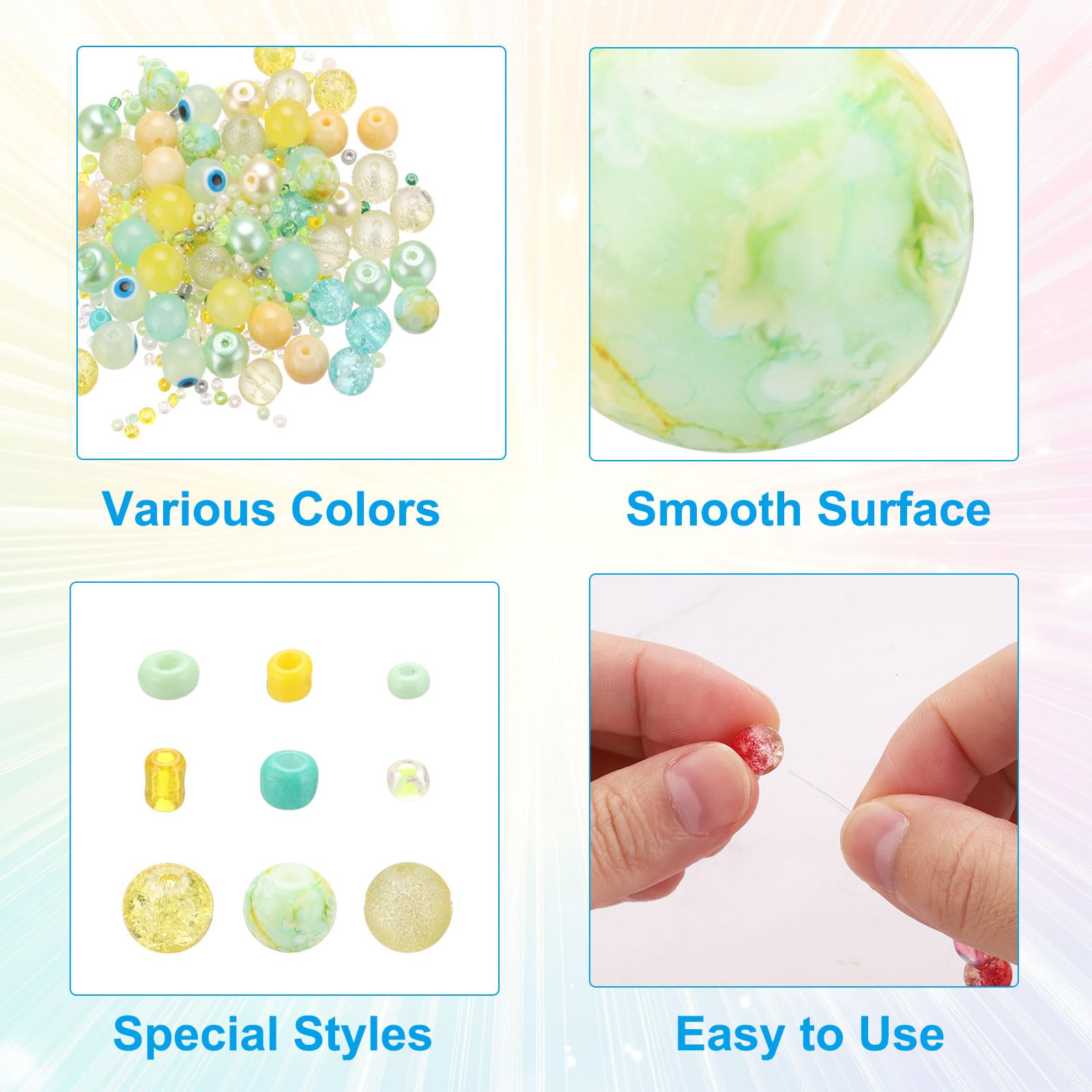 PATIKIL 2-8mm Assorted Glass Resin Beads - Image 3