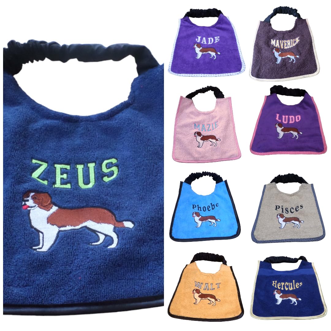 Pettorina personalizzata per cani San Bernardo con nome - Materiale impermeabile di alta qualità - super confortevole