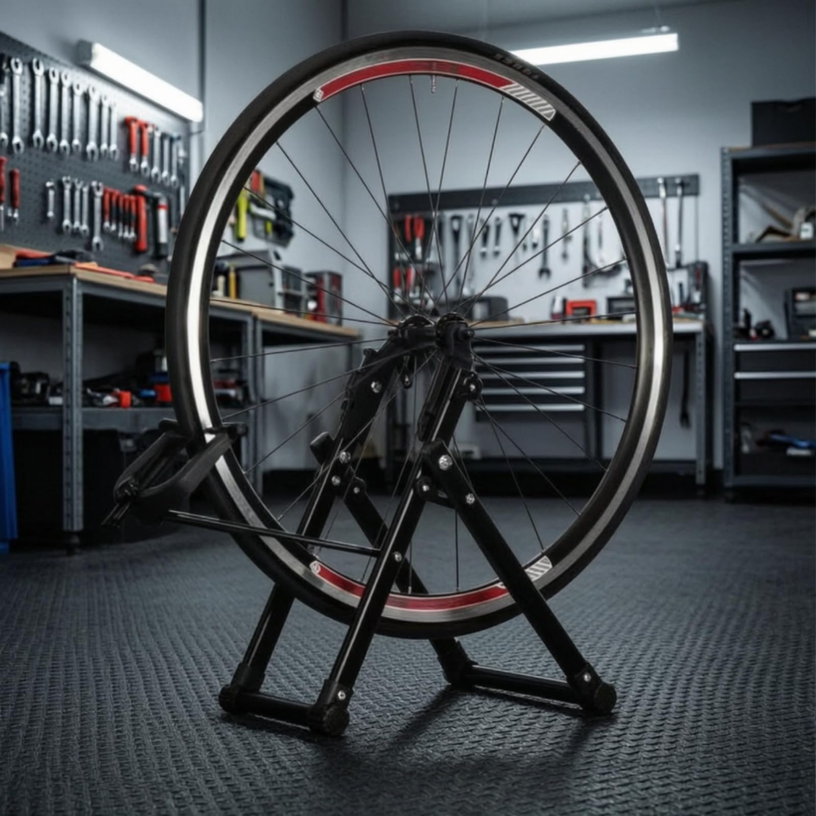 Fahrrad-Zentrierständer präzise Zentrierständer mit Klapprahmen stabil Laufradzenterständer für Radfahrer, Garage