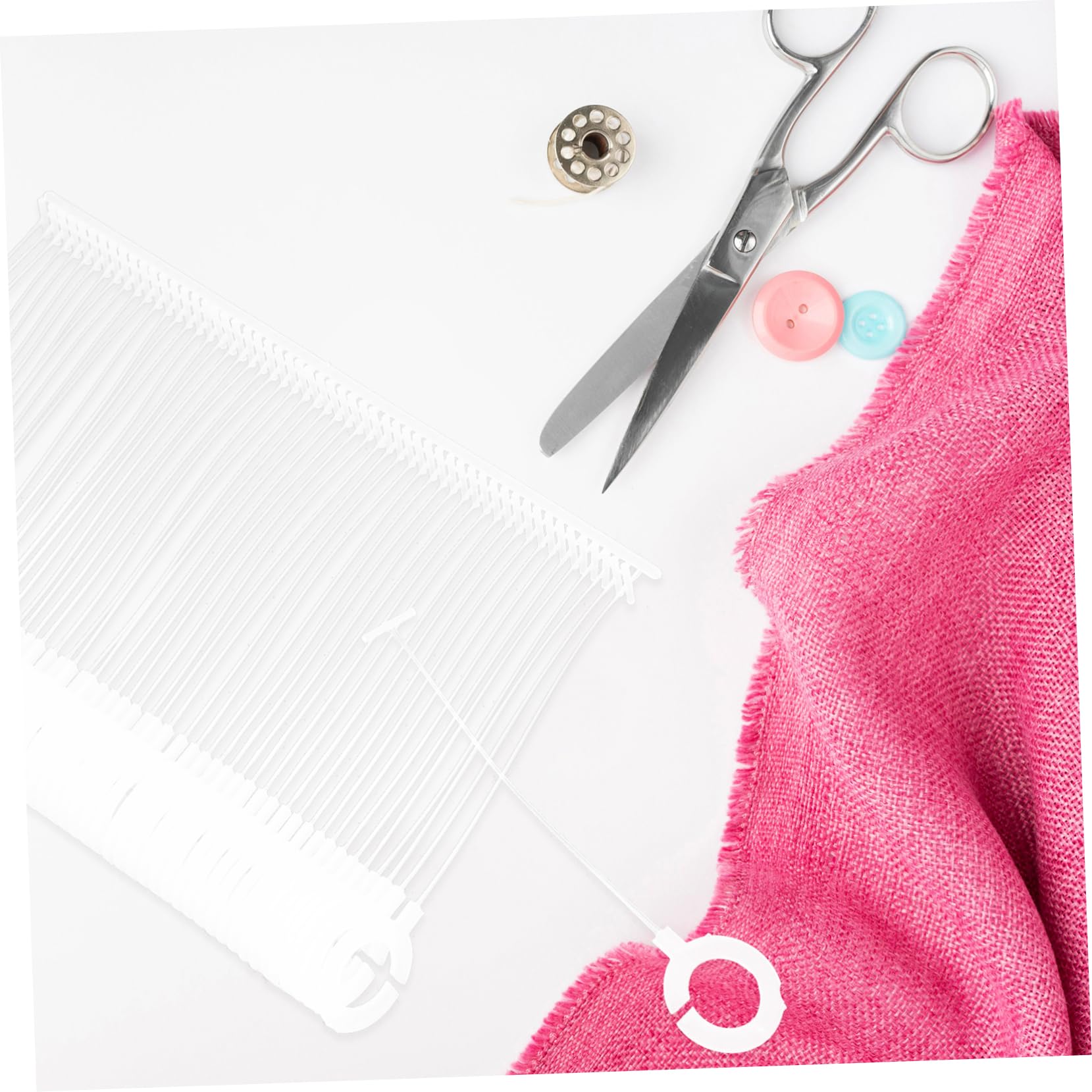 VILLFUL 5000pcs Plastic Hook Fasteners for Clothing Tagging Hanging Tag Fasteners Sticky Tabs for Wall Hanging