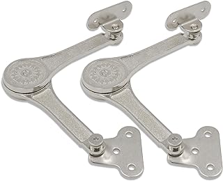 2Pcs Lid Support Hinges Soft Close Folding Lid Stay Hinge Keep Lid Hinge Open for Cabinet Kitchen Wardrobe Hardware