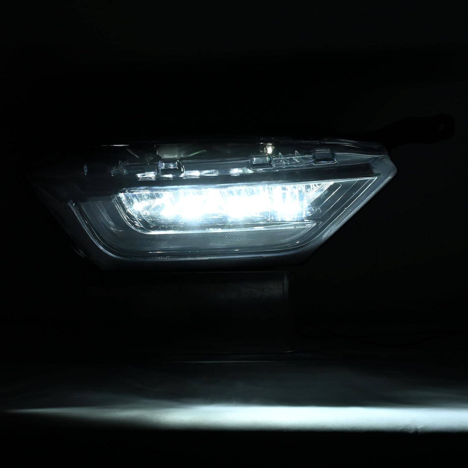 HECASA Right LED Fog Light Assembly Compatible with 2021-2023 Ford F150 Replacement for FO2593259 19629100 Front Bumper Fog Lamp Clear Lens - Passenger Side