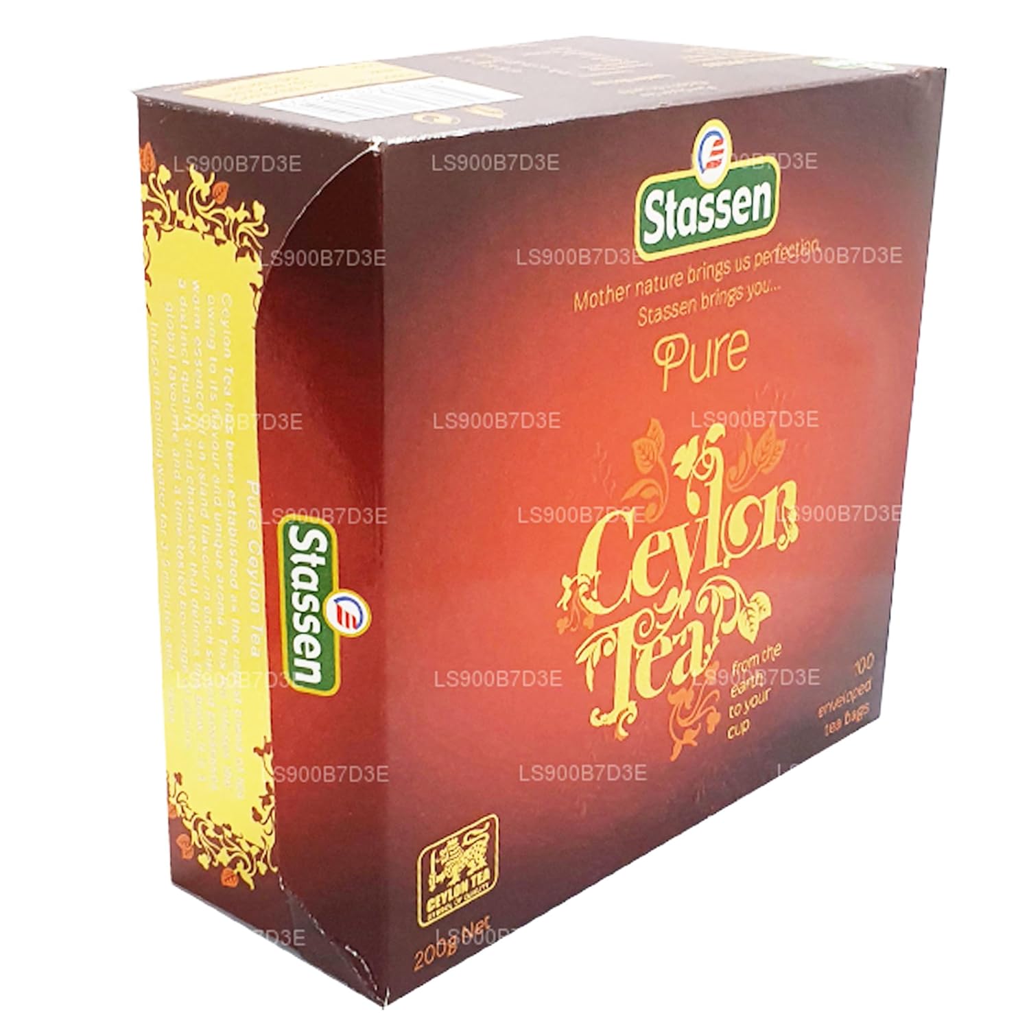 Stassen Pure Ceylon Tea / 100 Tea Bags / 200g / 7.1oz.