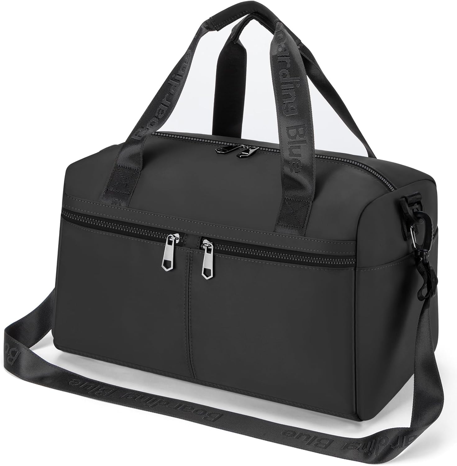 For United Airline 17x10x9 Inches Personal Item Underseat Travel duffle bag, ports Tote Gym Bag,Shoulder Weekender Overnight Bag (Black)