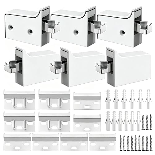 schrankaufhänger 6 Pièces Fixation Meuble Haut Cuisine Set Rail de